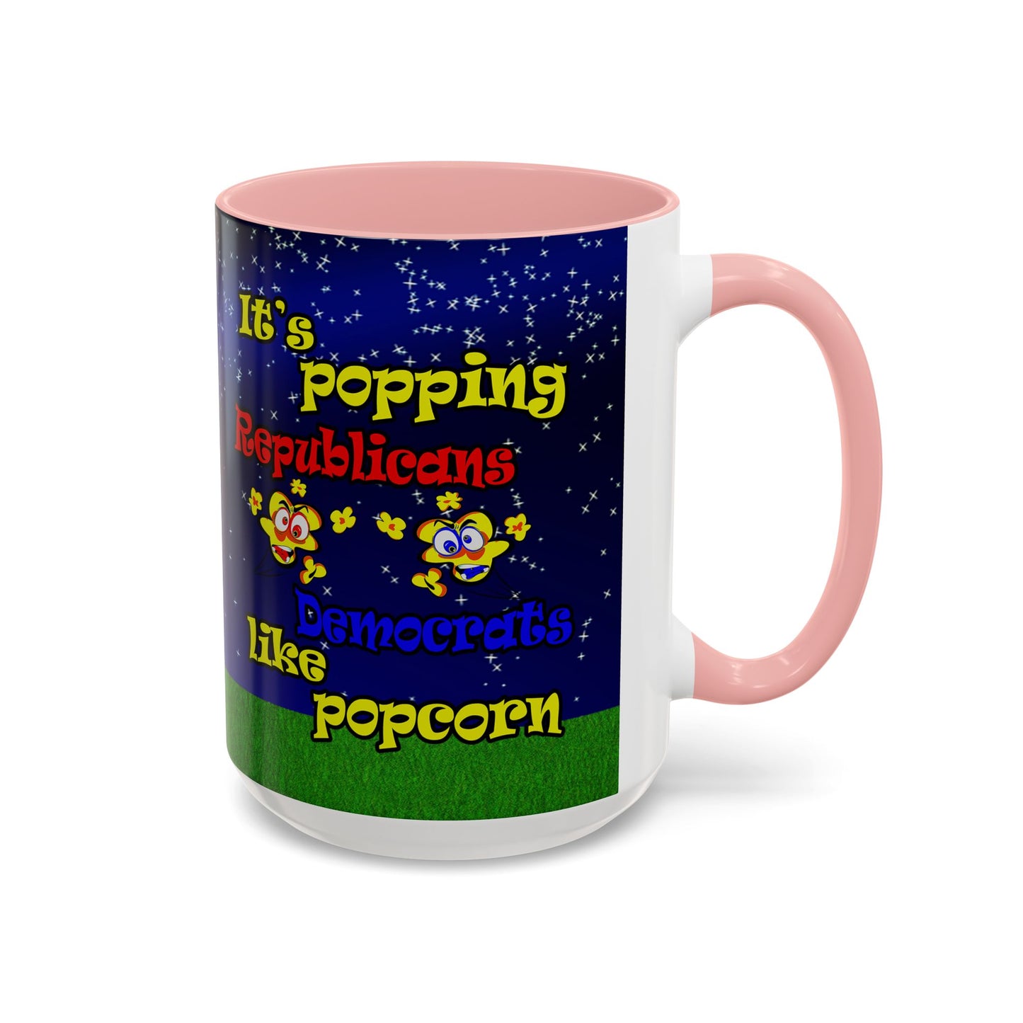 popping like popcorn - Accent Mug ('snoops' background)