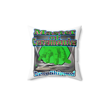 logo - Spun Polyester Square Pillow - (white)