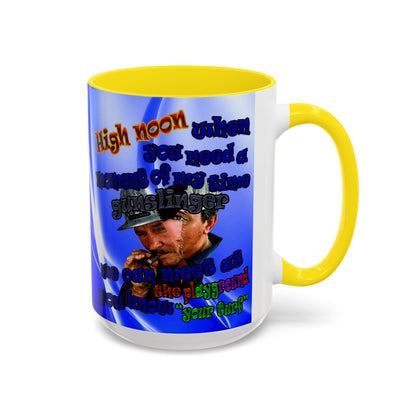 high noon - Accent Mug (blue-white wave)