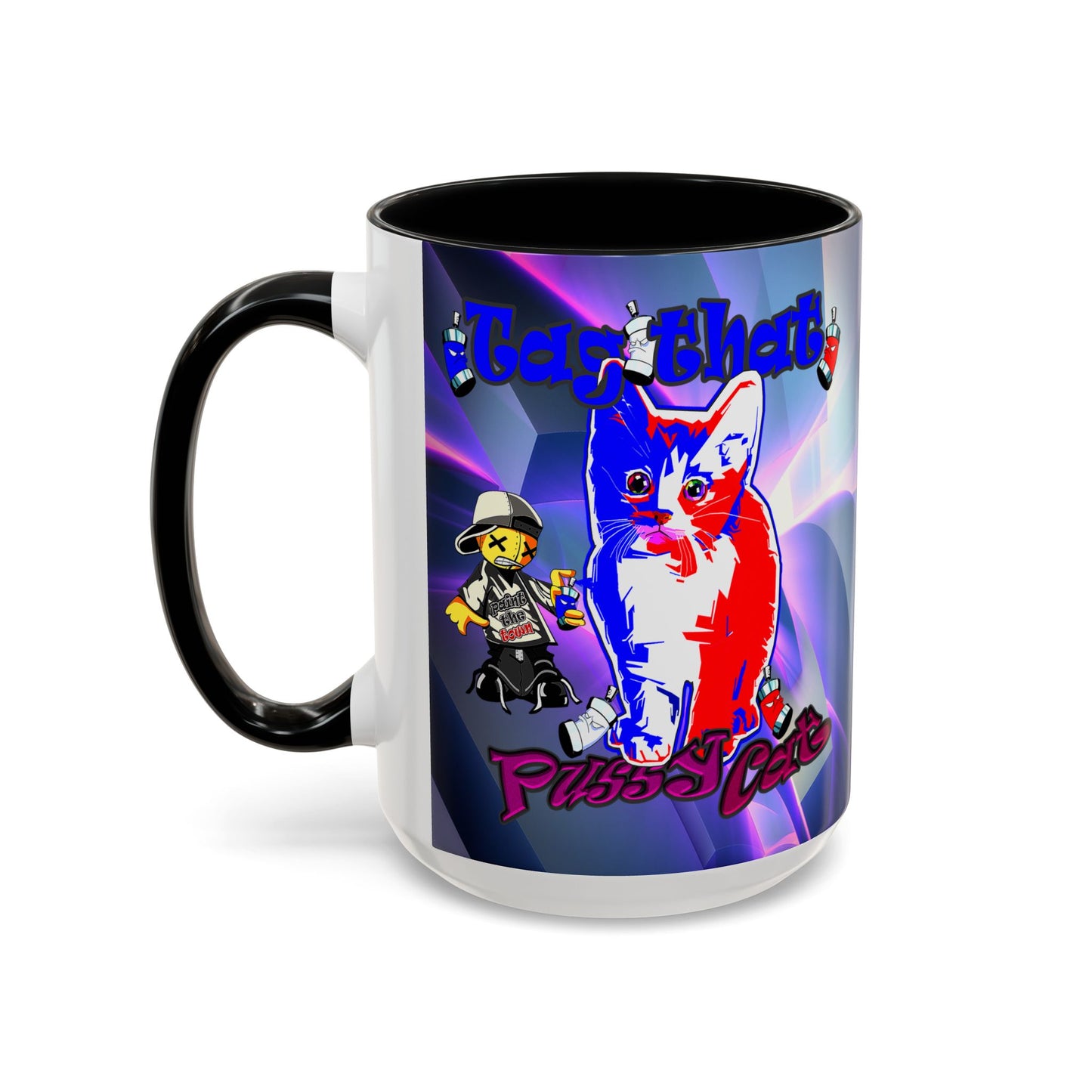 tag that - Accent Mug (grey-pink wave)