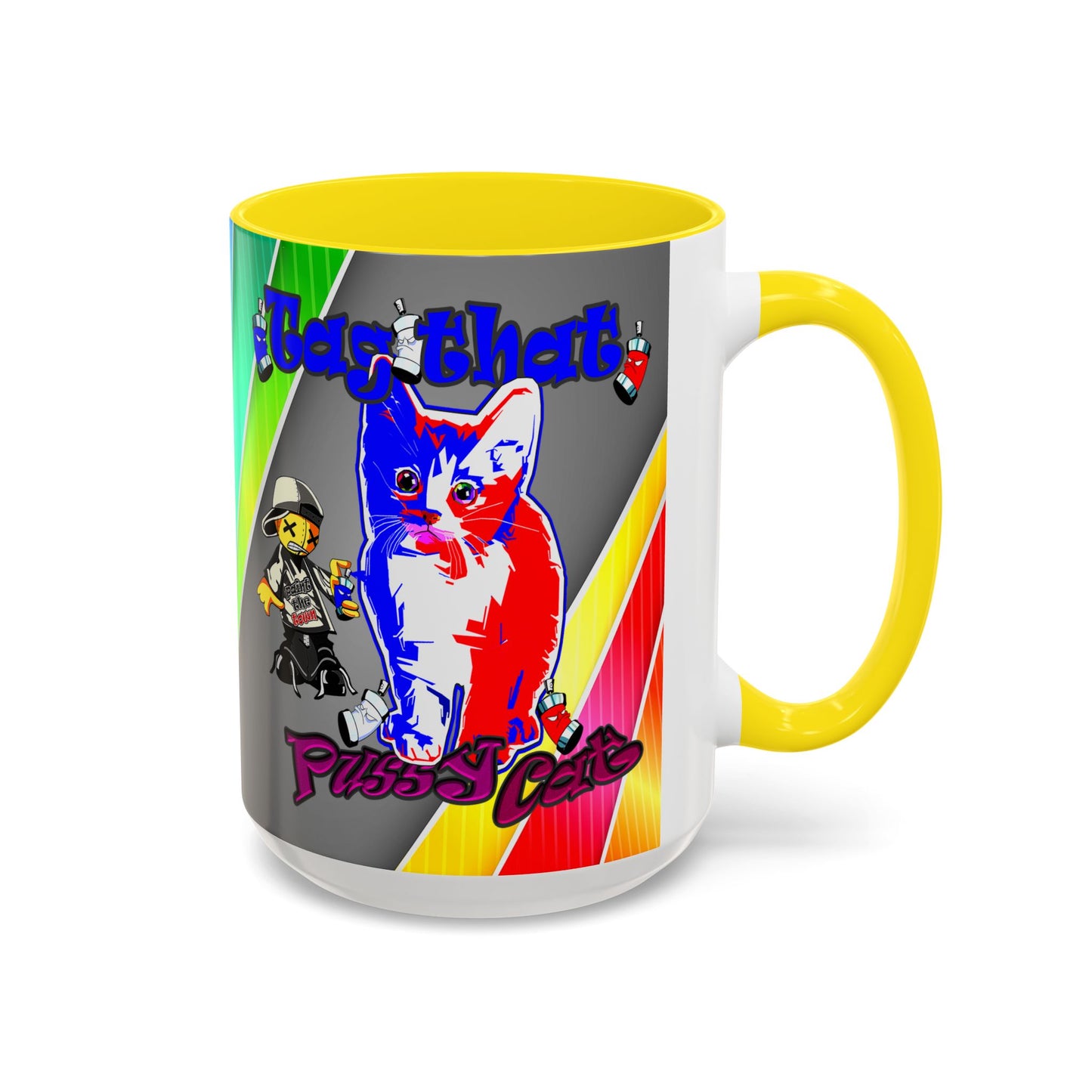 tag that - Accent Mug (rainbow split)