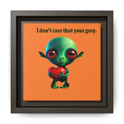 I don't care that your grey - framed canvas art (crusta)