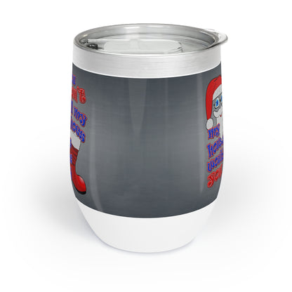 santa's shoes - Chill Wine Tumbler (grey-light grey)