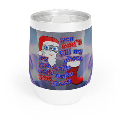 santa's shoes - Chill Wine Tumbler (grey-pink wave)