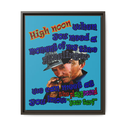 high noon - framed canvas art (turquoise)