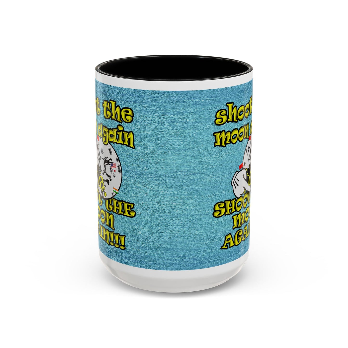 shoot the moon again - Accent Mug (faded blue)