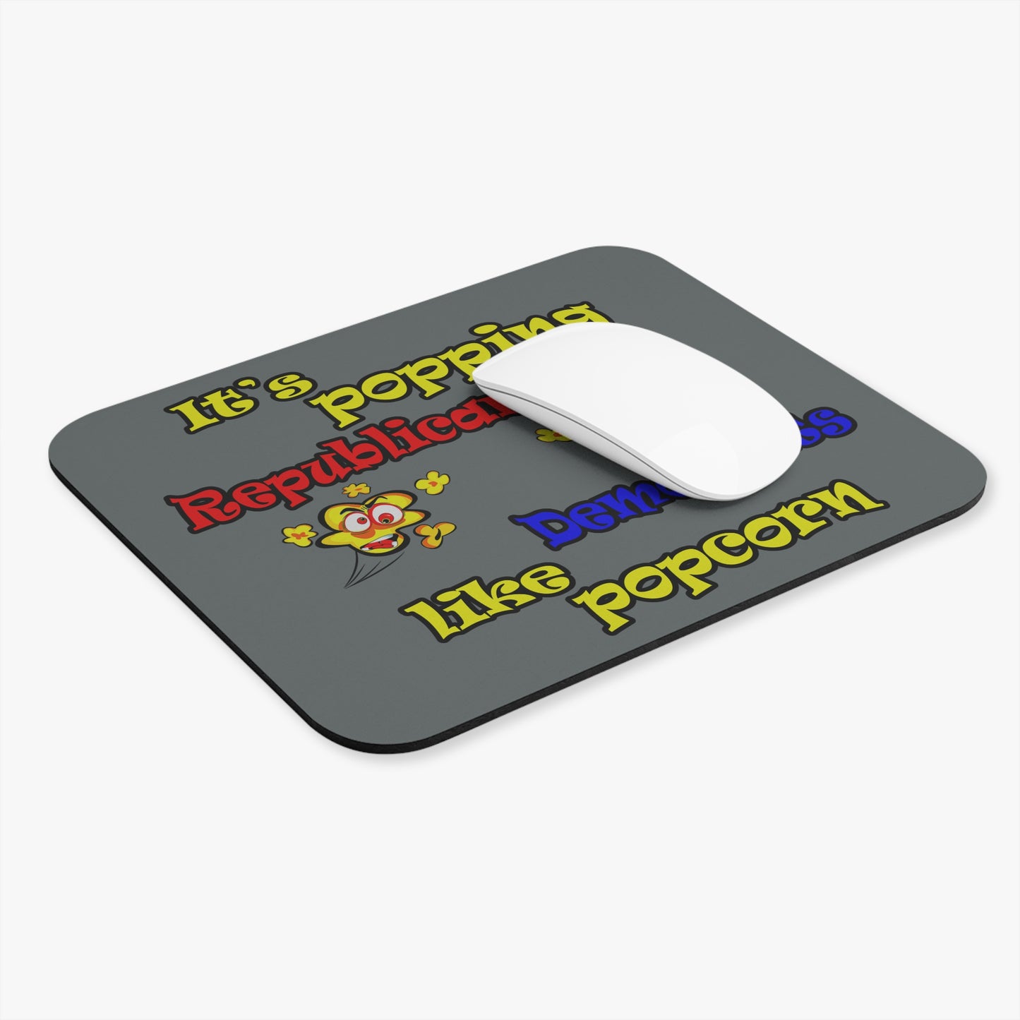 popping like popcorn - Mouse Pad (Rectangle) (dark grey)