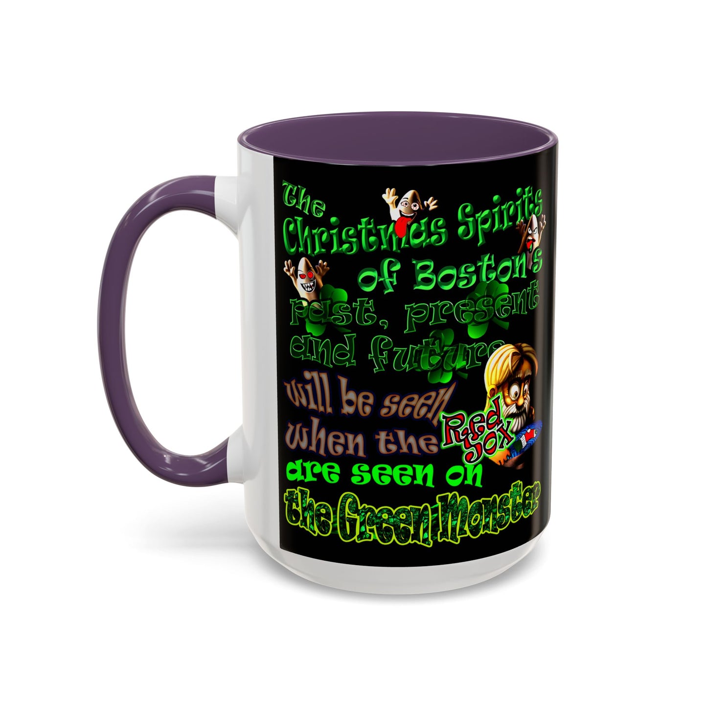 christmas spirits of boston - Accent Mug (black)