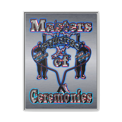 em cee squared - framed canvas art (brushed nickel)