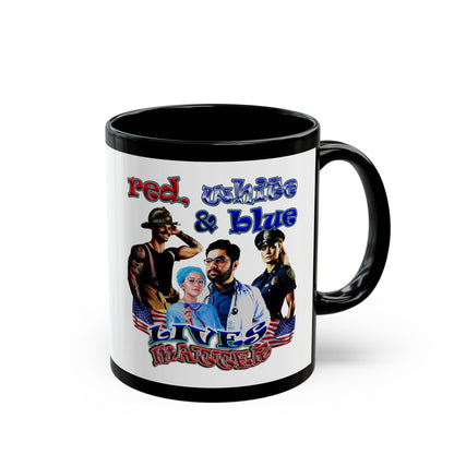 rw&b lives matter - Black Mug (white)