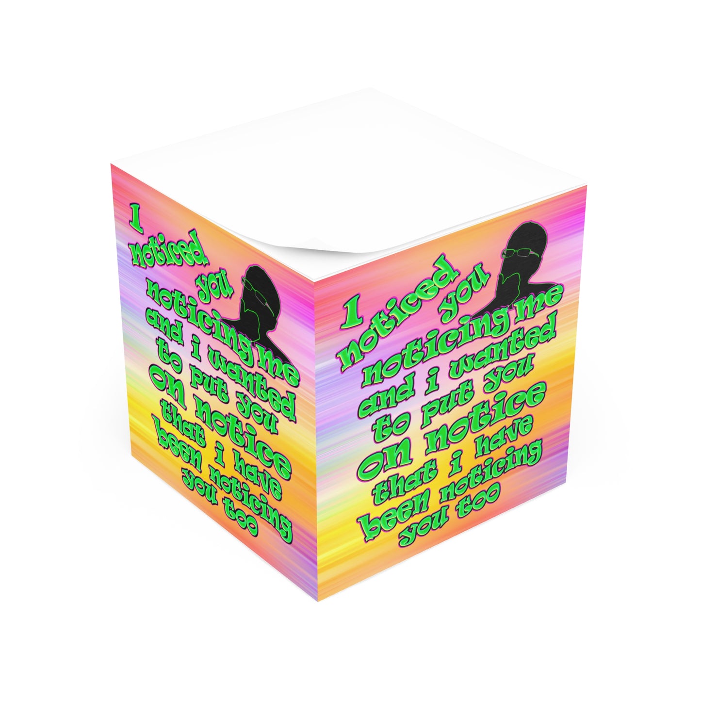 noticed you noticing - note cube (color blur)