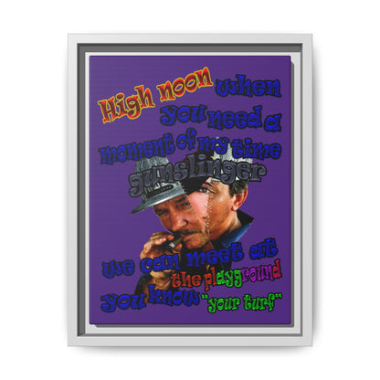high noon - framed canvas art (purple)