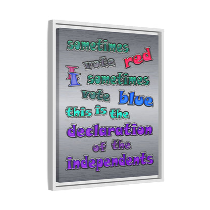 declaration of the independents - framed canvas art (brushed nickel)