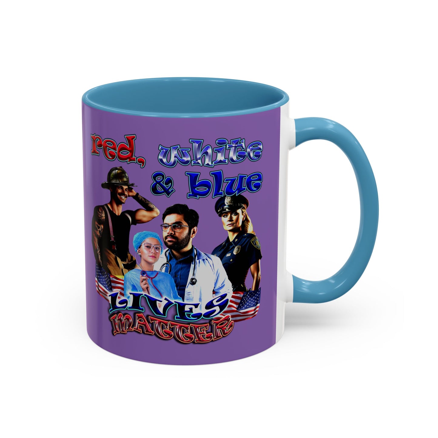 rw&b lives matter - Accent Mug (light purple)