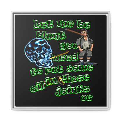 og - framed canvas art (black)
