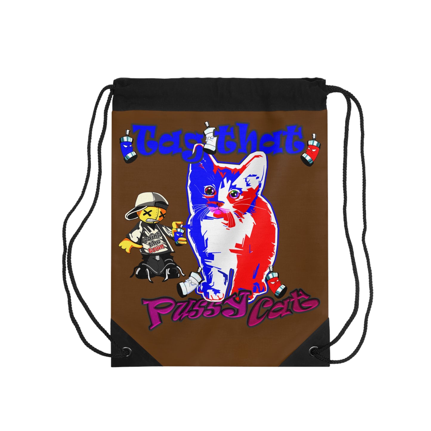 tag that - Drawstring Bag (brown)