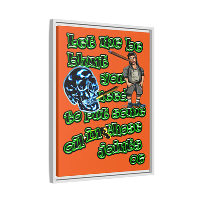 og - framed canvas art (orange)