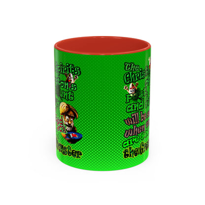 christmas spirits of boston - Accent Mug (logo green)