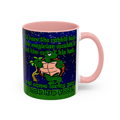turtle race - Accent Mug ('snoops' background)