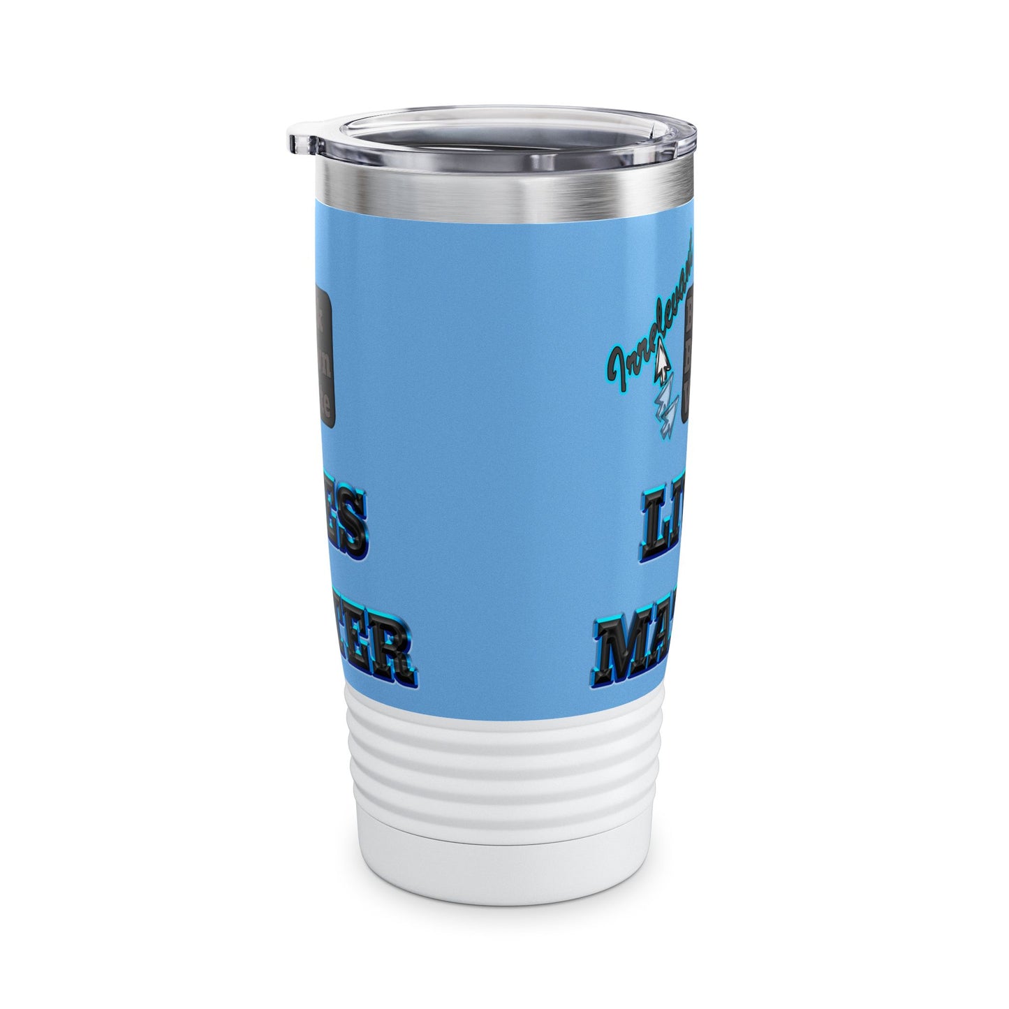 irrelevant - Ringneck Tumbler, 20oz (light blue)