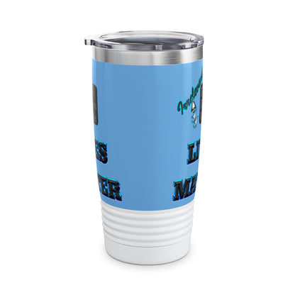 irrelevant - Ringneck Tumbler, 20oz (light blue)