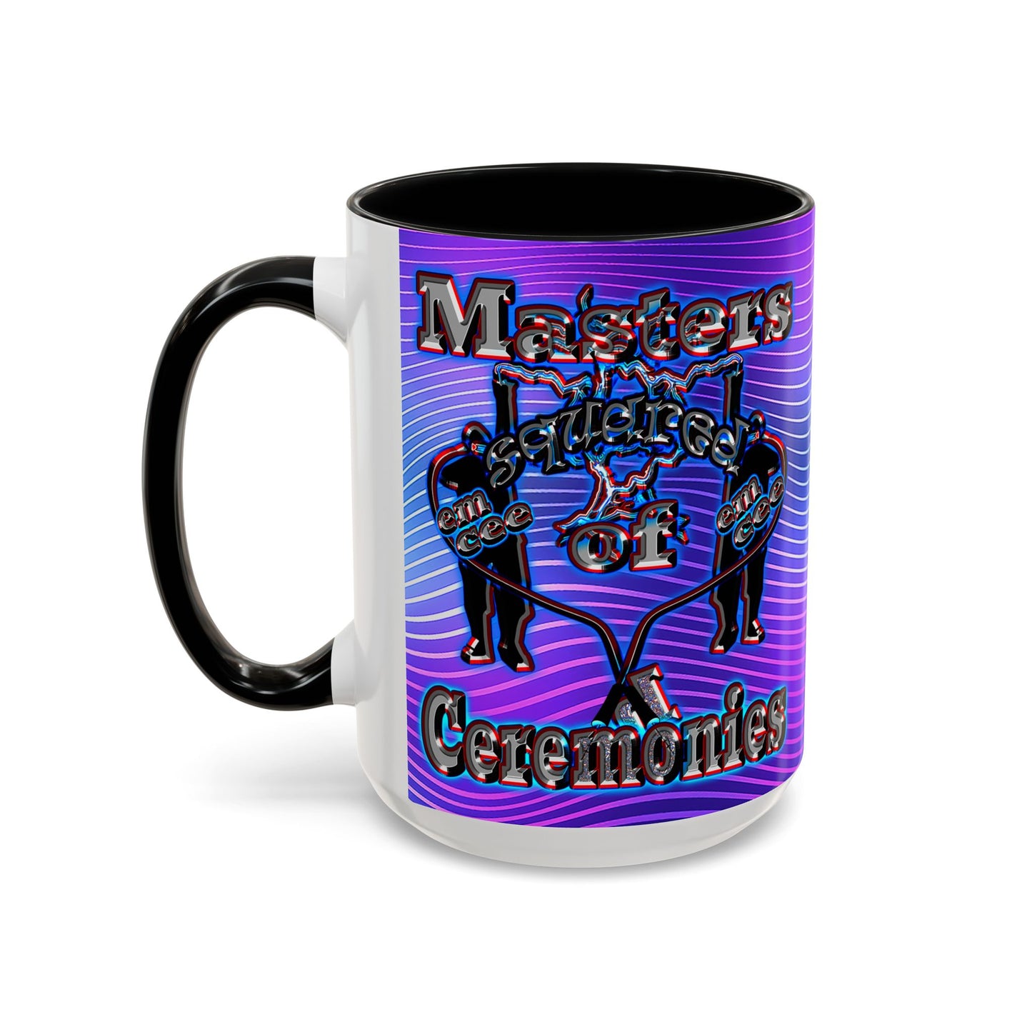 em cee squared - Accent Mug (purple wave)