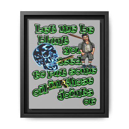 og - framed canvas art (light grey)