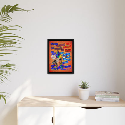 drop the beat - framed canvas art (burnt orange)