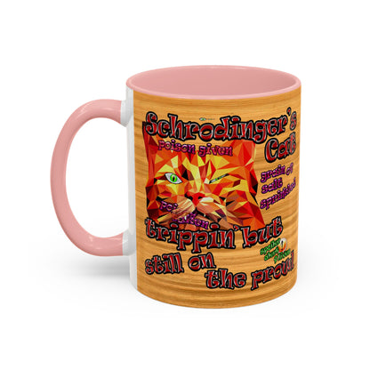 schrodinger's cat - Accent Mug (butterscotch wood finish)