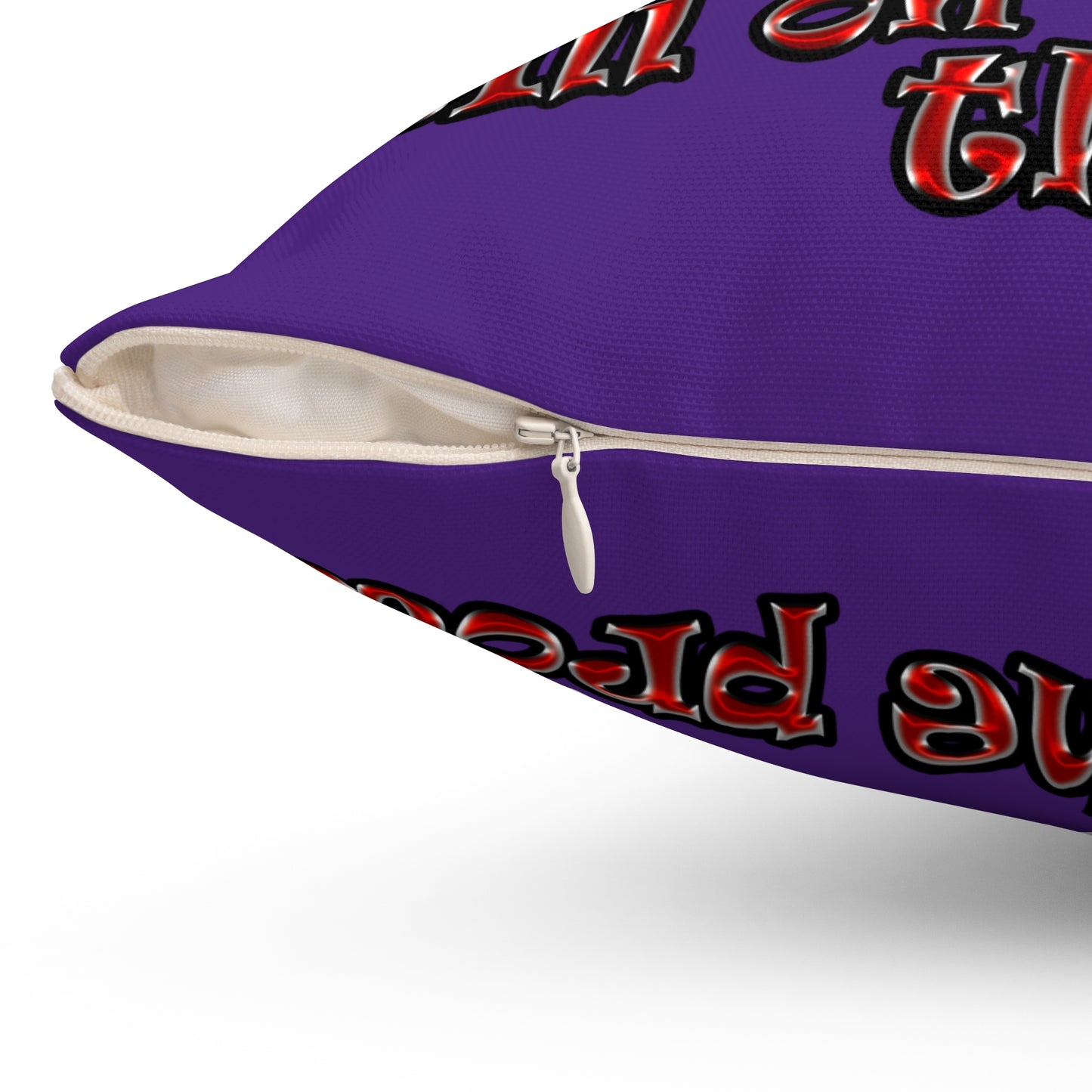 schrodinger's cat - Spun Polyester Square Pillow - (purple)