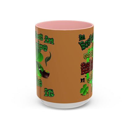 celtics logo - Accent Mug (light brown)