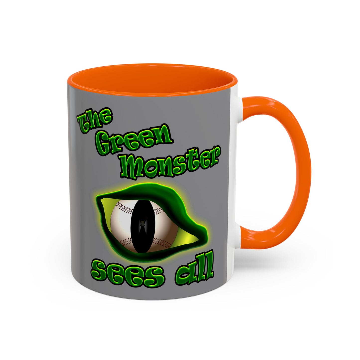 green monster - Accent Mug (grey)