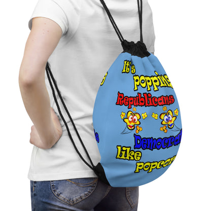 popping like popcorn - Drawstring Bag (light blue)