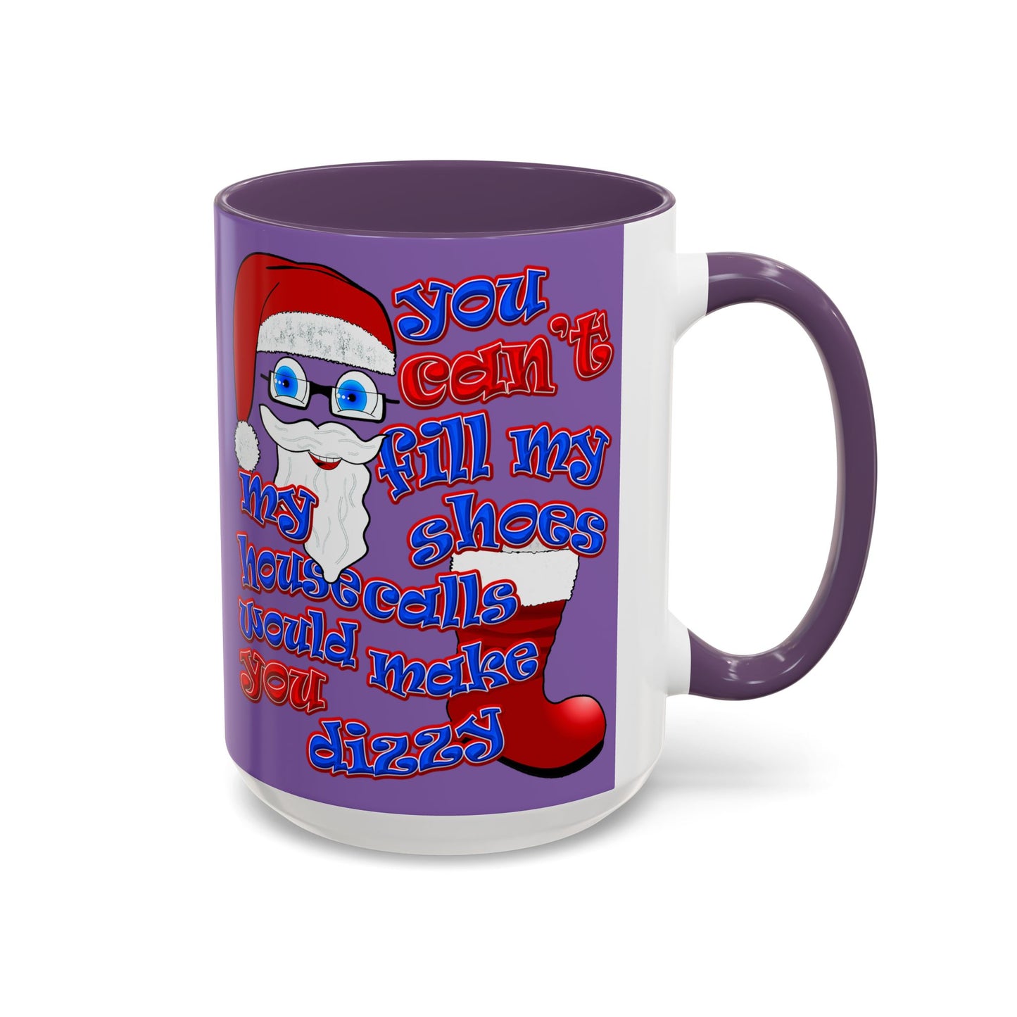 santa's shoes - Accent Mug (light purple)