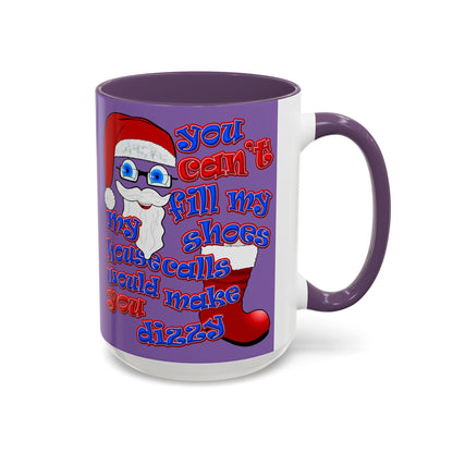 santa's shoes - Accent Mug (light purple)