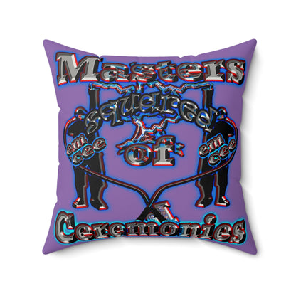 em cee squared - Faux Suede Square Pillow - (light purple)