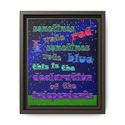 declaration of the independents - framed canvas art ('snoops' background)