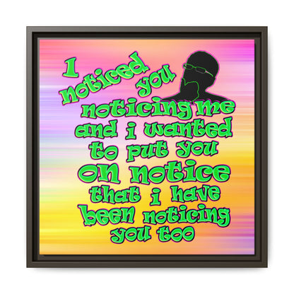 noticed you noticing - framed canvas art (color blur)