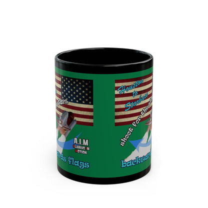 shoot for the stars - Black Mug (dark green)