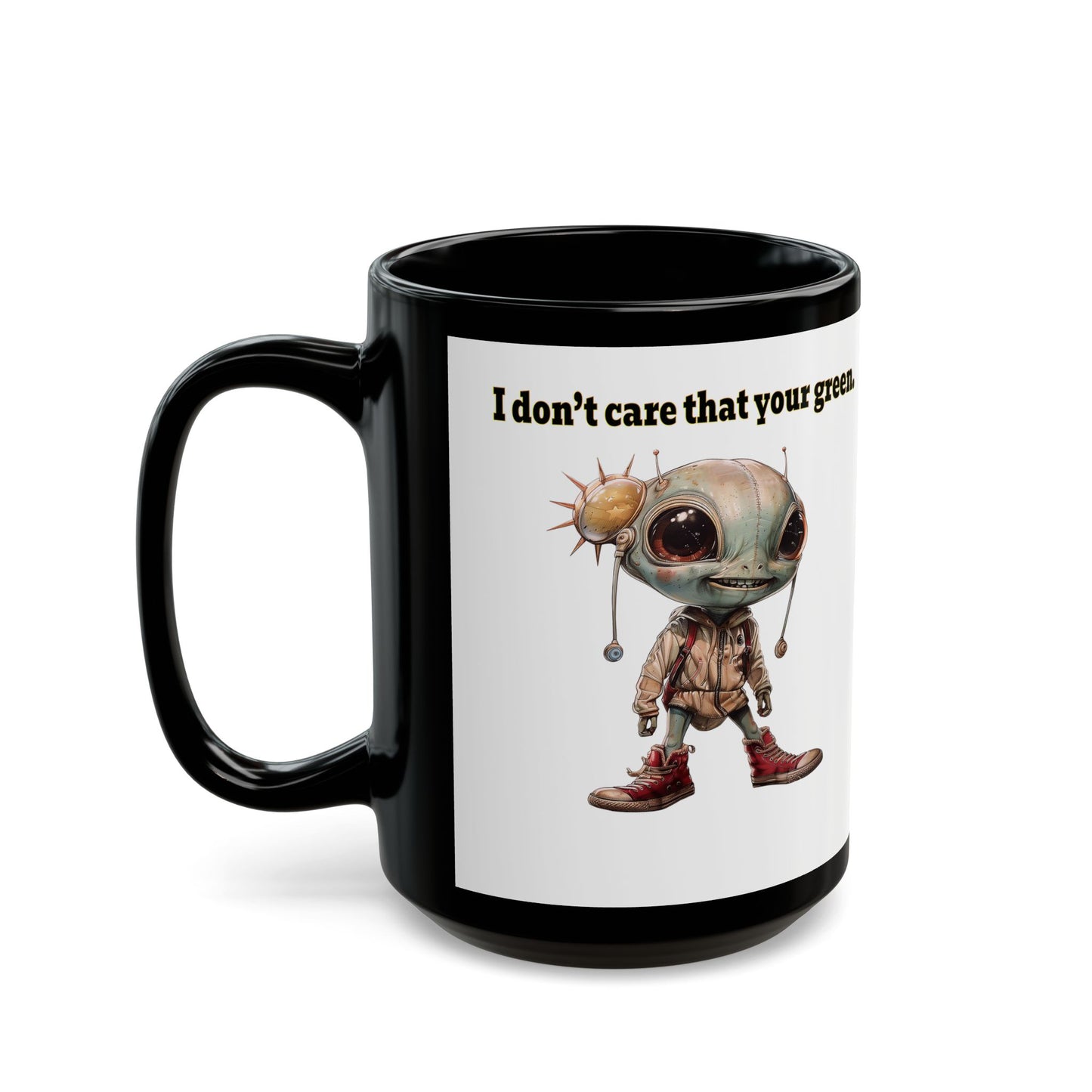 I don't care that your grey - Black Mug (white)