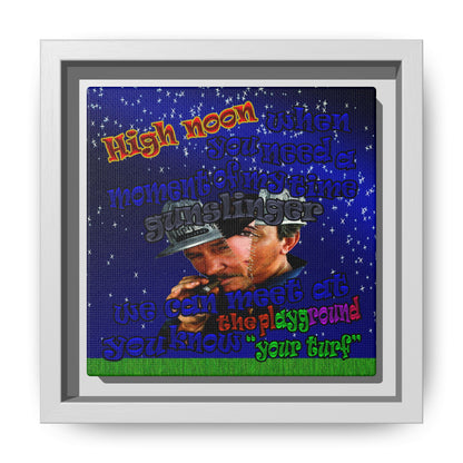 high noon - framed canvas art ('snoops' background)