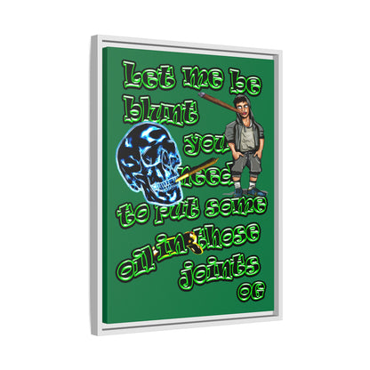og - framed canvas art (dark green)