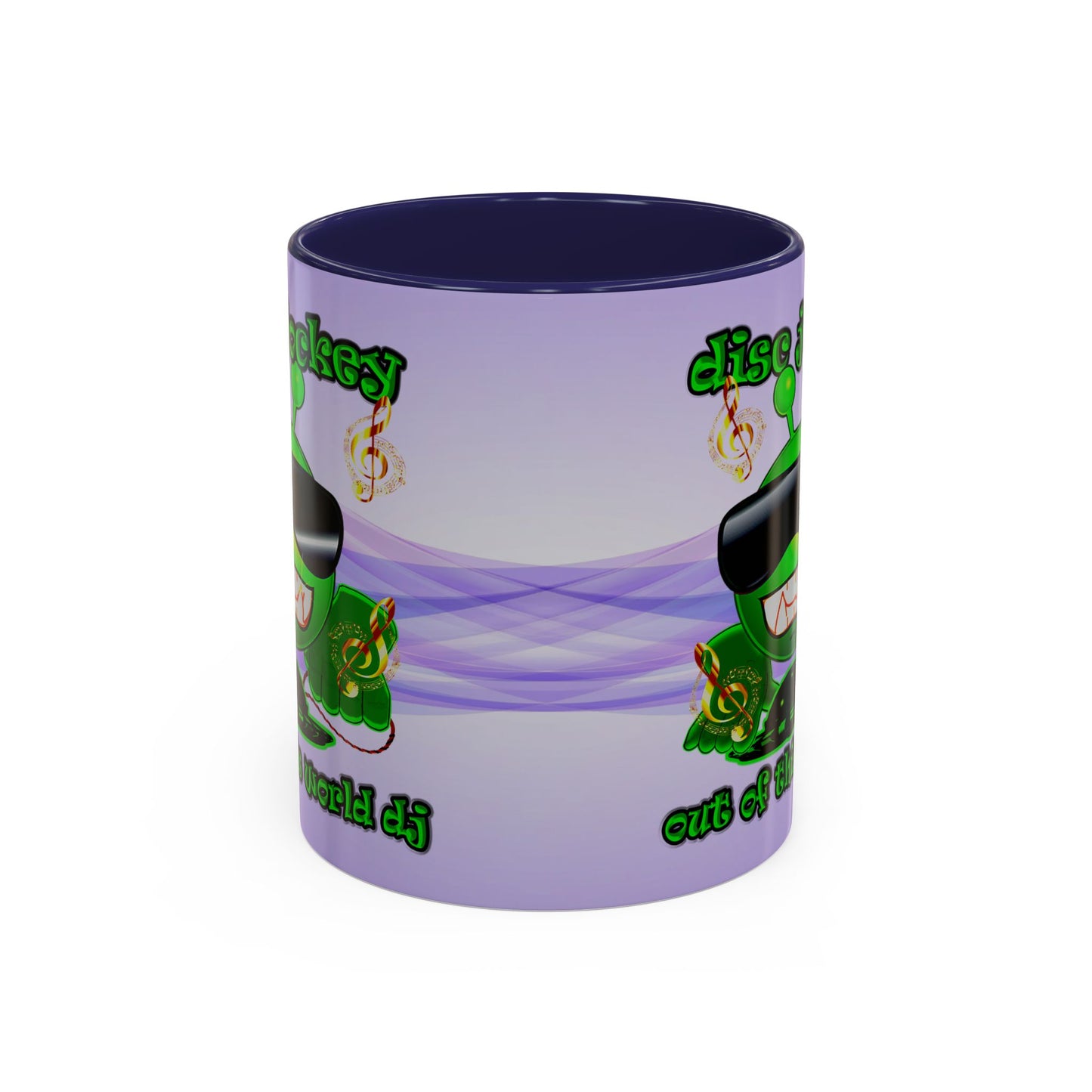 disc jockey - Accent Mug (light blue-pink wave)