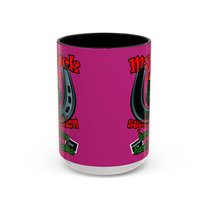 my luck - Accent Mug (pink)