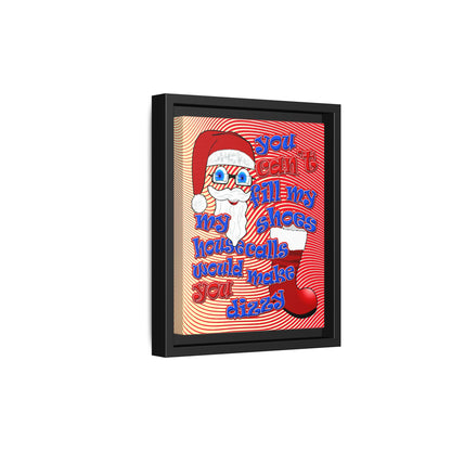 santa's shoes - framed canvas art (yellow-orange wave)