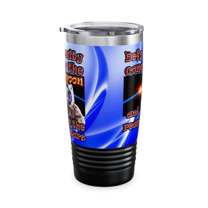 defy conquer reach - Ringneck Tumbler, 20oz (blue-white wave)