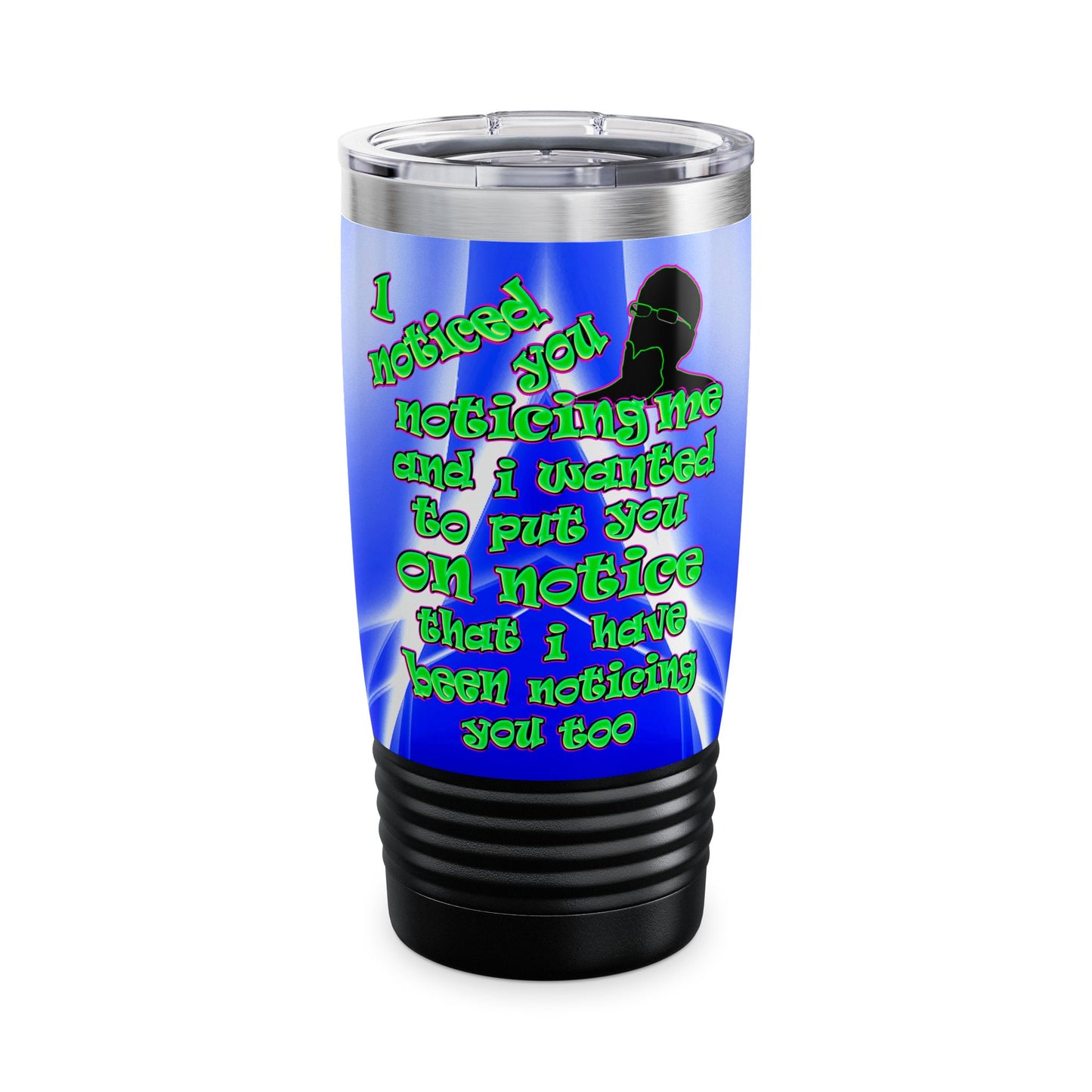 noticed you noticing - Ringneck Tumbler, 20oz (blue-white wave)