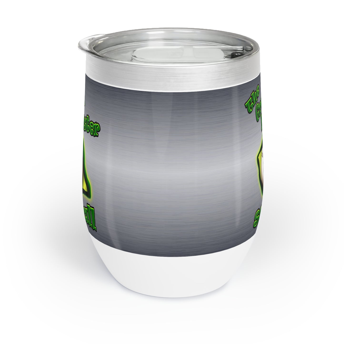 green monster - Chill Wine Tumbler (brushed nickel)