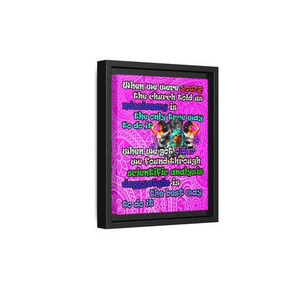 doggystyle - framed canvas art (pink swirl)