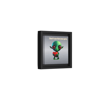 I don't care that your grey - framed canvas art (brushed nickel)
